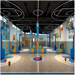 Тренажерное оборудование для детей в помещении с полосой препятствий 