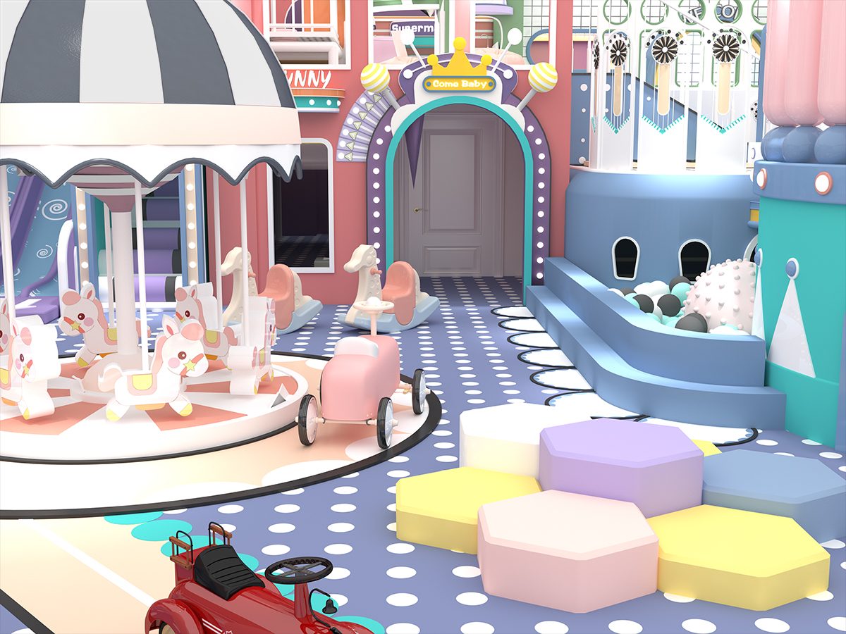 2.Commercial Pastel Color Indoor Playground (1) 2.Коммерческая крытая игровая площадка в пастельных тонах (1)