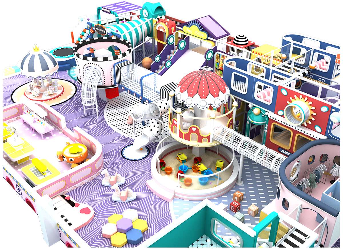 12.Soft Tone Macaron Indoor Playground (1) 12. Крытая игровая площадка Soft Tone Macaron (1)
