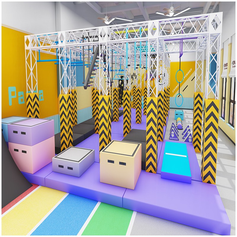 Изготовленная на заказ система обучения воина ниндзя в помещении с полосой препятствий