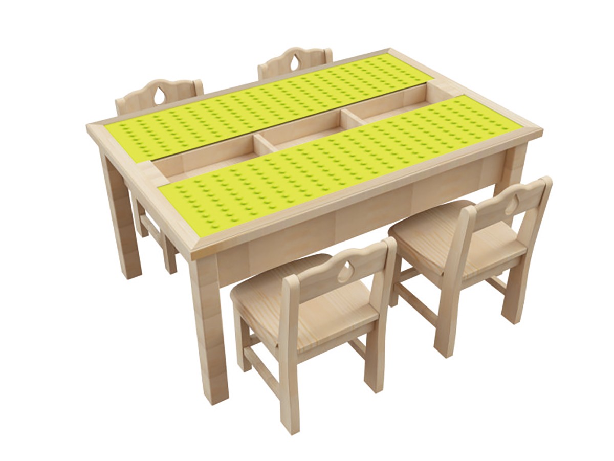 Kindergarten desk and chairs (4) Детский стол и стулья (4)