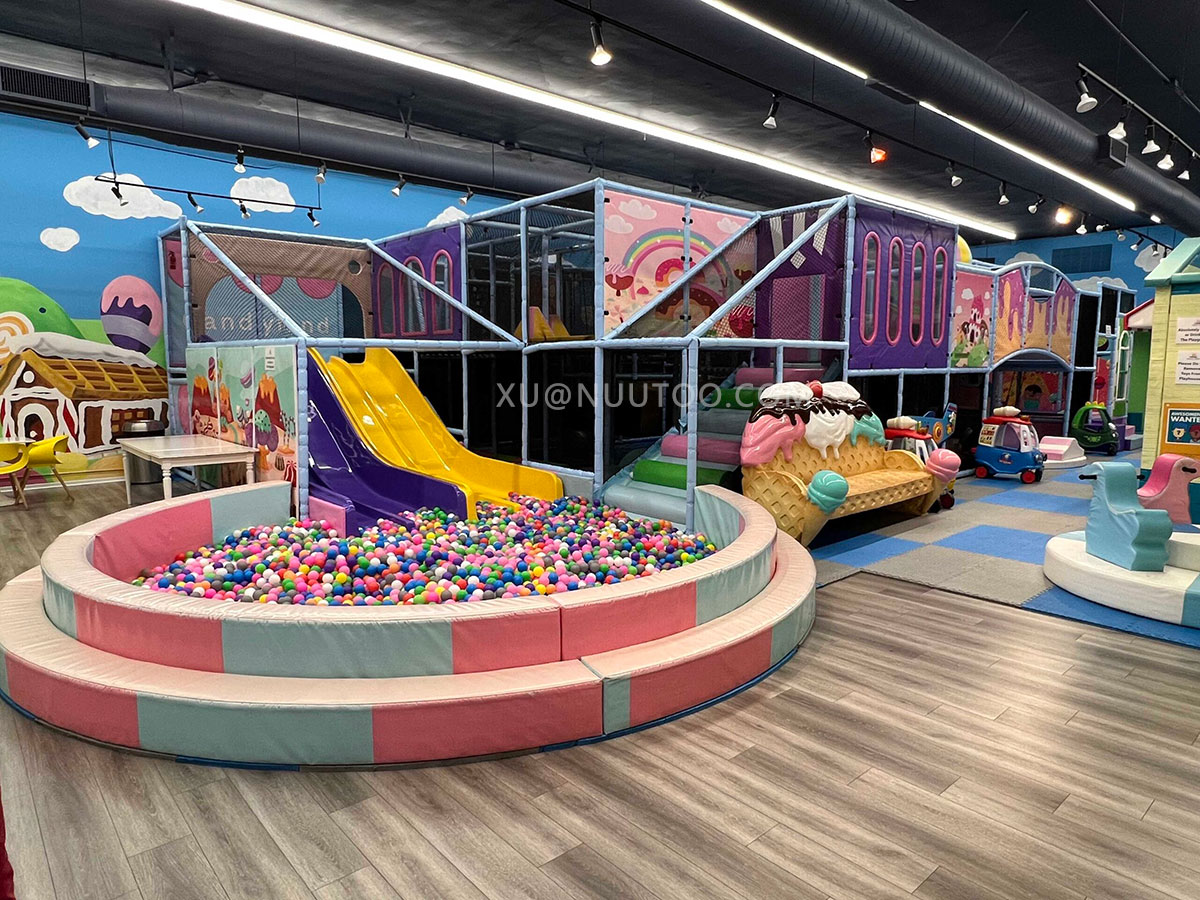 candy theme chidlren indoor soft playground (2) Мягкая игровая площадка для детей в помещении с конфетной тематикой (2)
