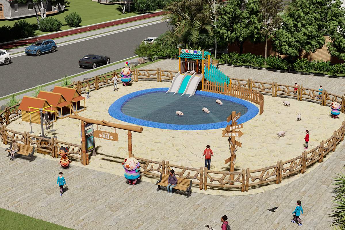 pig dives9 свинья ныряет9