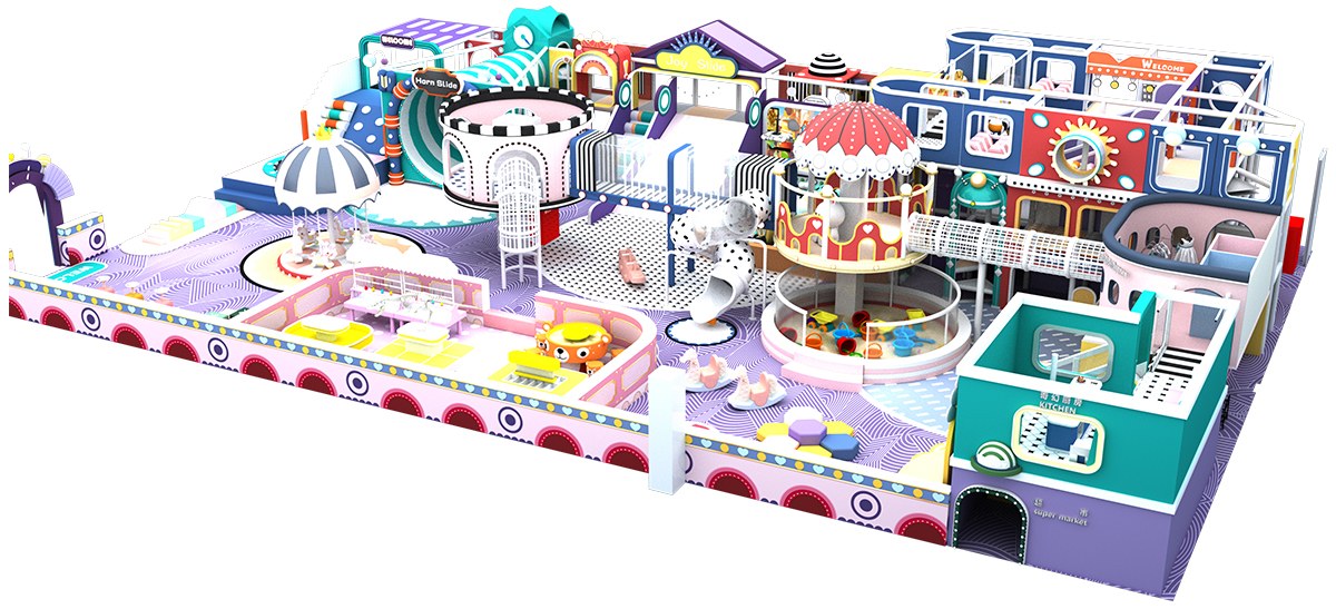 12.Soft Tone Macaron Indoor Playground (3) 12. Крытая игровая площадка Soft Tone Macaron (3)