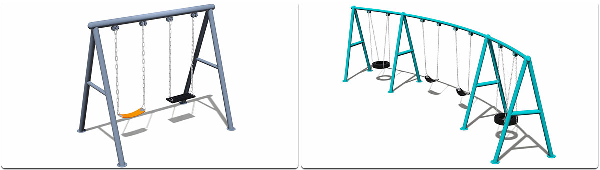 доступные качели на открытой игровой площадке (4)