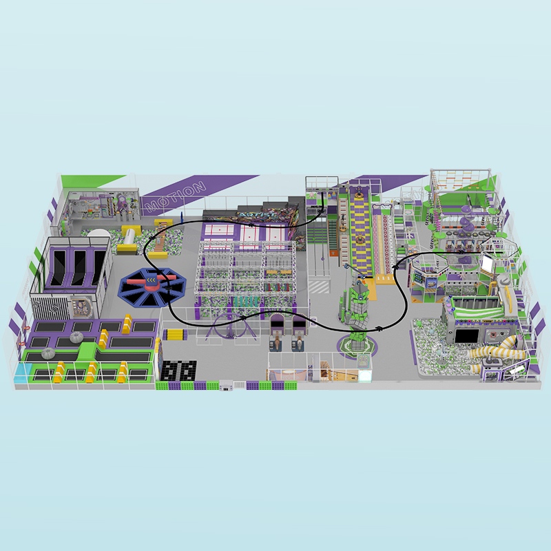 Детский крытый спортивный парк - оборудование для игровых площадок на заказ 