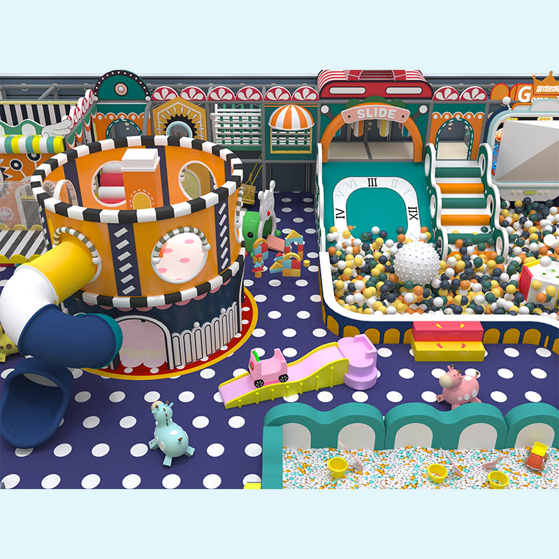 Игра в лабиринте серии Macaron для игр в помещении - красочная детская игровая площадка в пастельном отеле