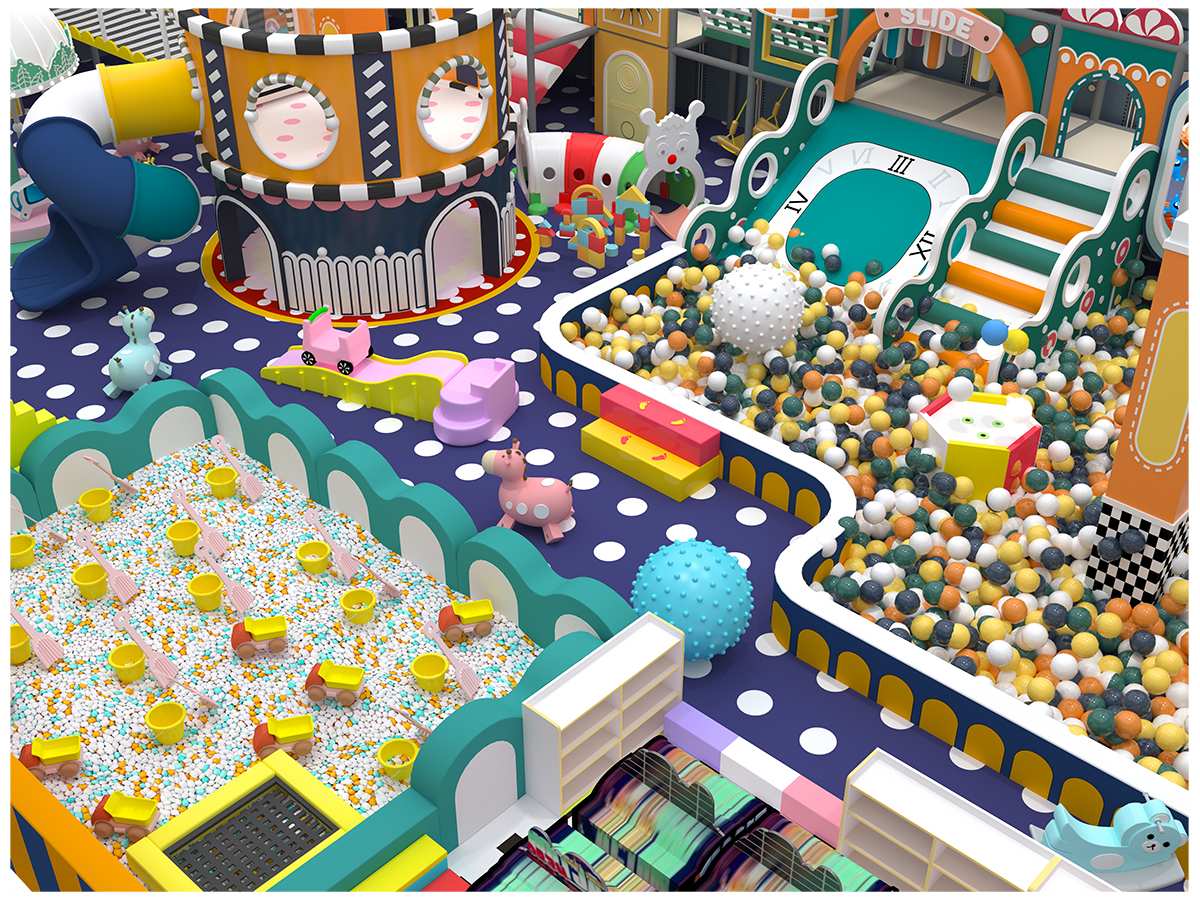 9. Детская площадка &laquo;Красочный макаронный пастельный лабиринт&raquo; (7)