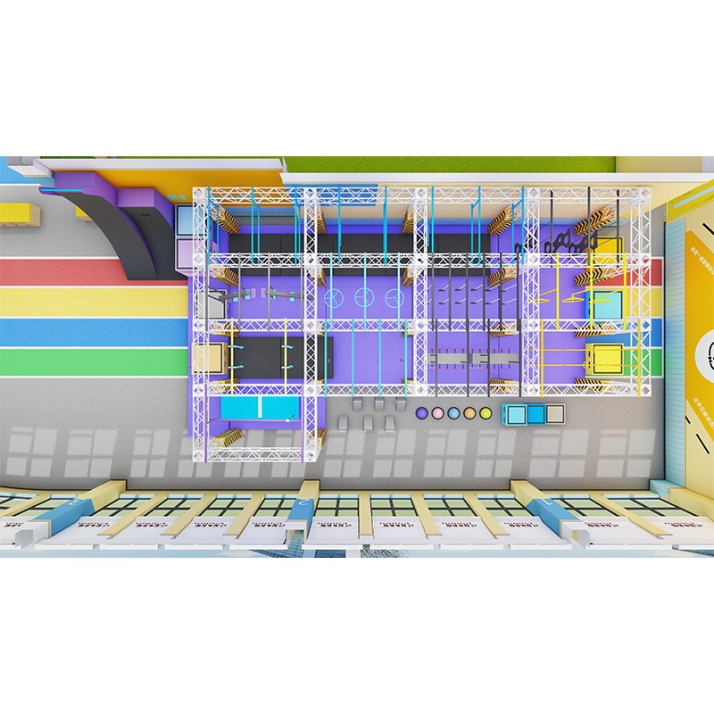Изготовленная на заказ система обучения воина ниндзя в помещении с полосой препятствий