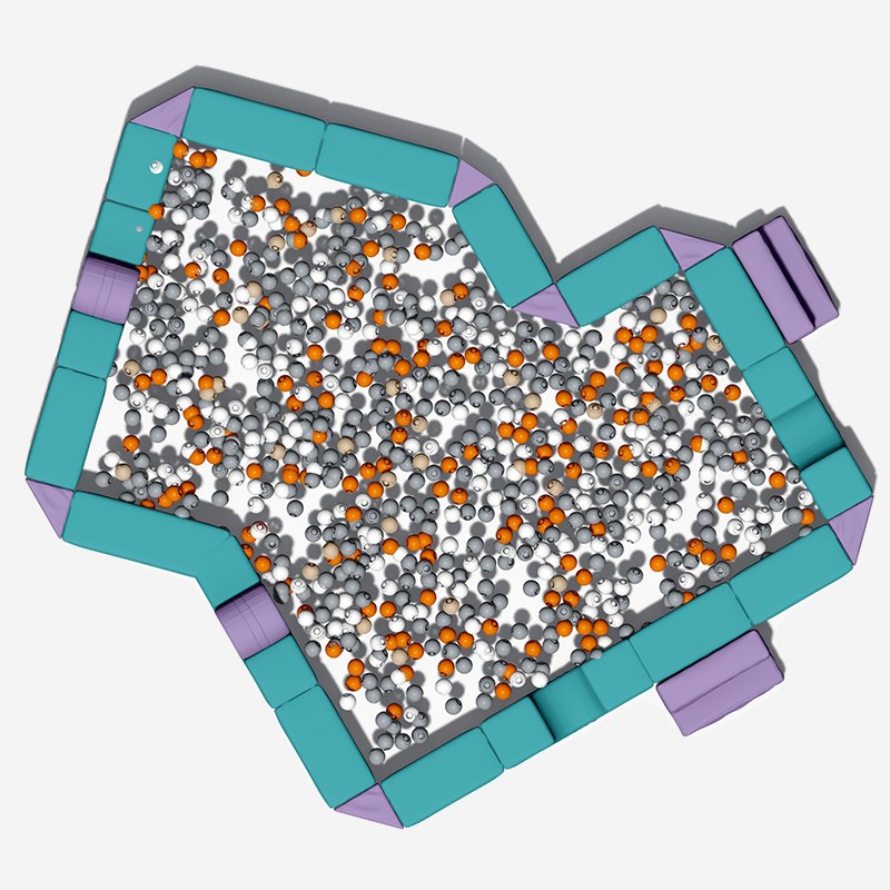 Тематическая крытая мягкая игровая яма для игры в мяч неправильной формы, изготовленная по индивидуальному заказу 