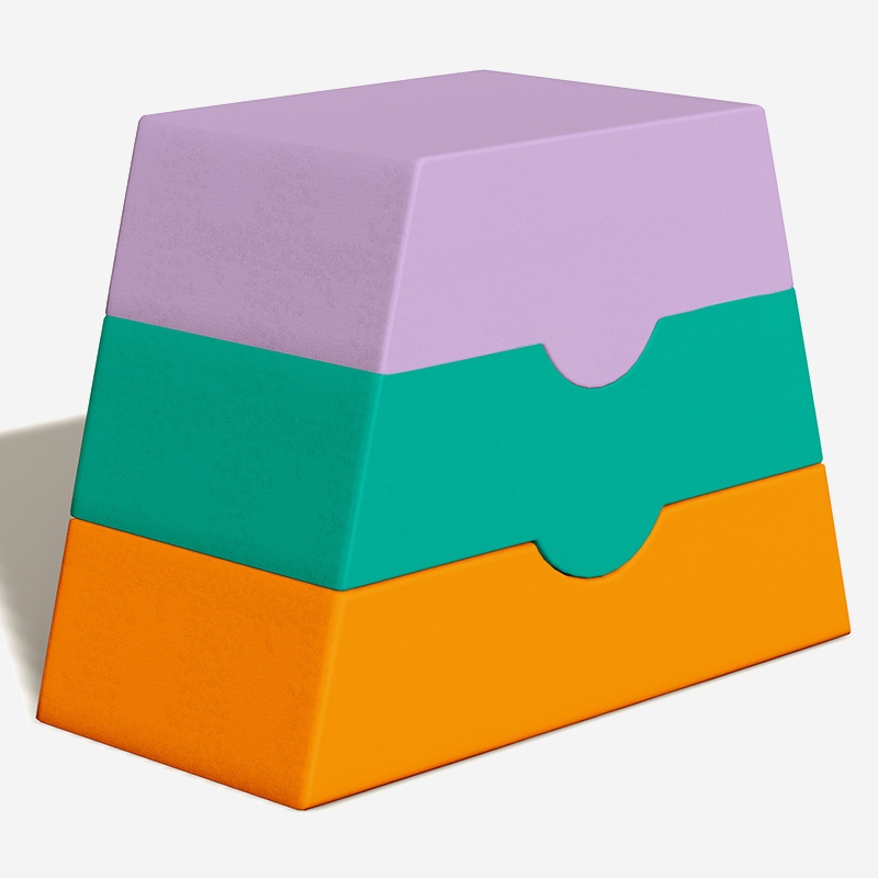 Трехцветные составные мягкие опоры для прыжков в помещении