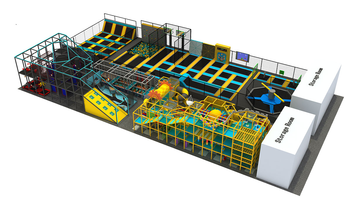 оборудование для крытого батутного парка (7)