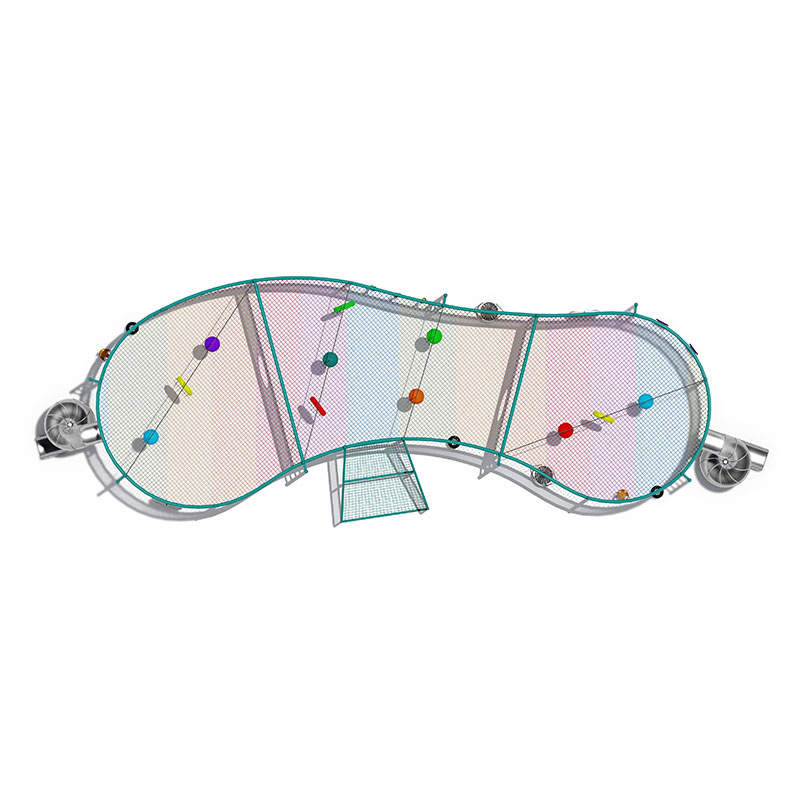 Открытый веревочный батут и скалодром