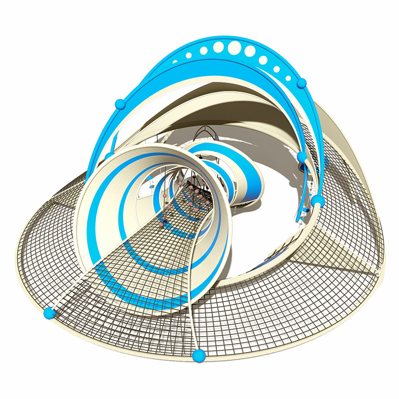 Маленькая садовая игровая площадка для лазания по веревке