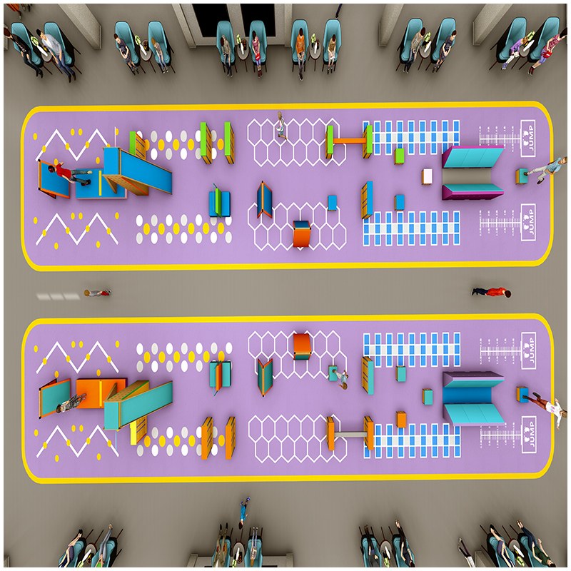 Детский тренировочный комплект с полосой препятствий в помещении