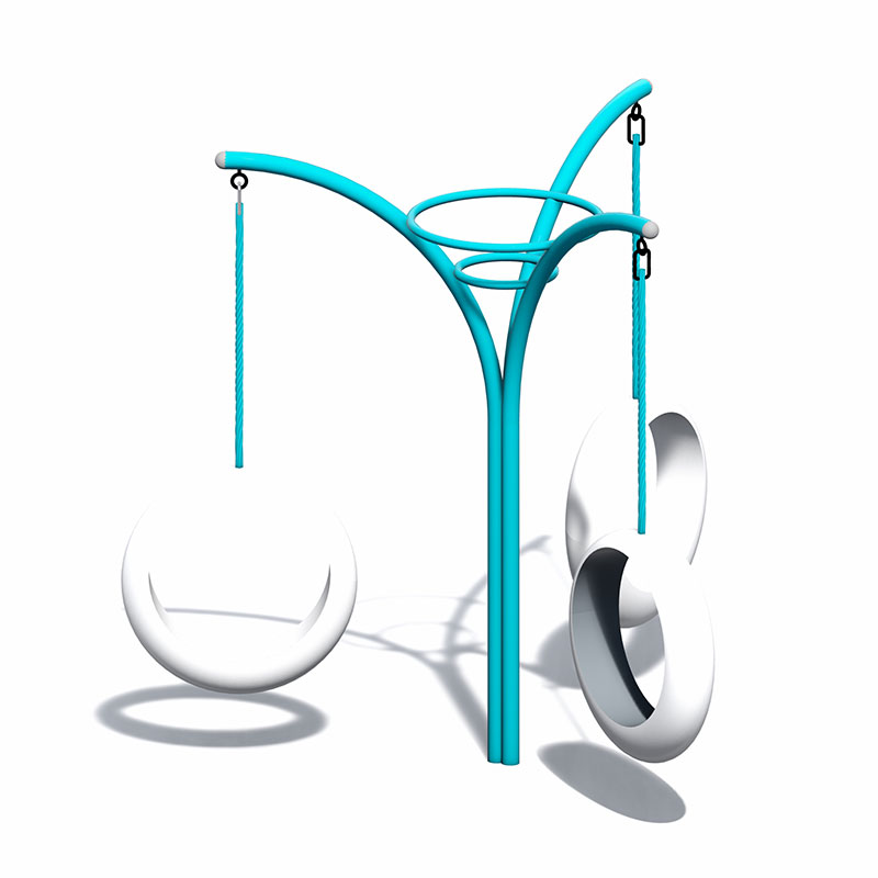 Оцинкованная труба ягнится качания трех человек для открытой игровой площадки