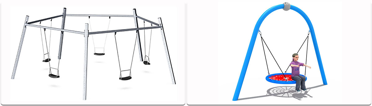 доступные качели на открытой игровой площадке (14) 