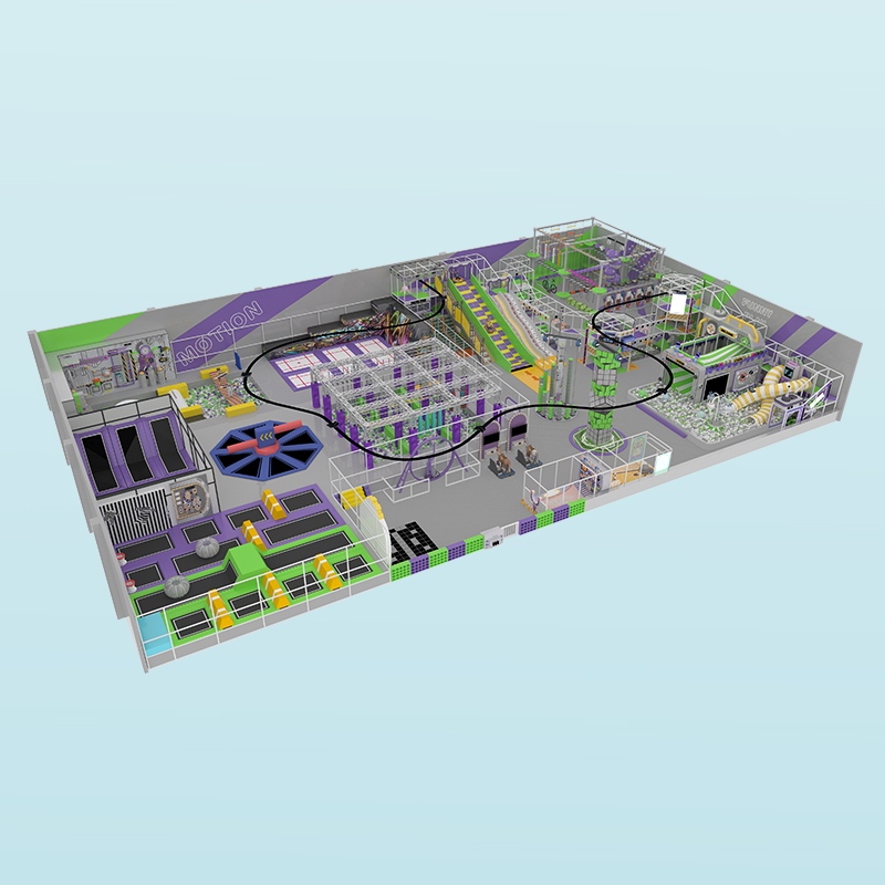 Детский крытый спортивный парк - оборудование для игровых площадок на заказ 