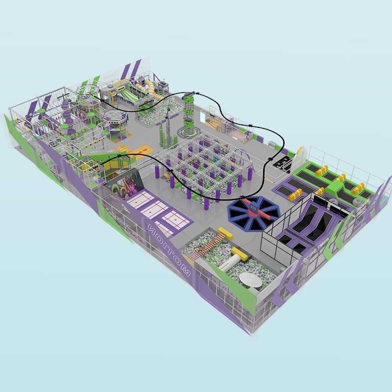 Детский крытый спортивный парк - оборудование для игровых площадок на заказ 