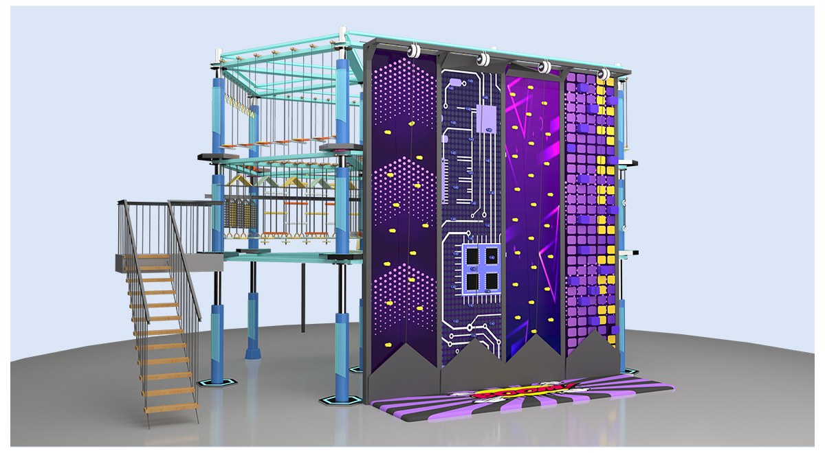 1. Крытая веревочная площадка для торговых центров (4)