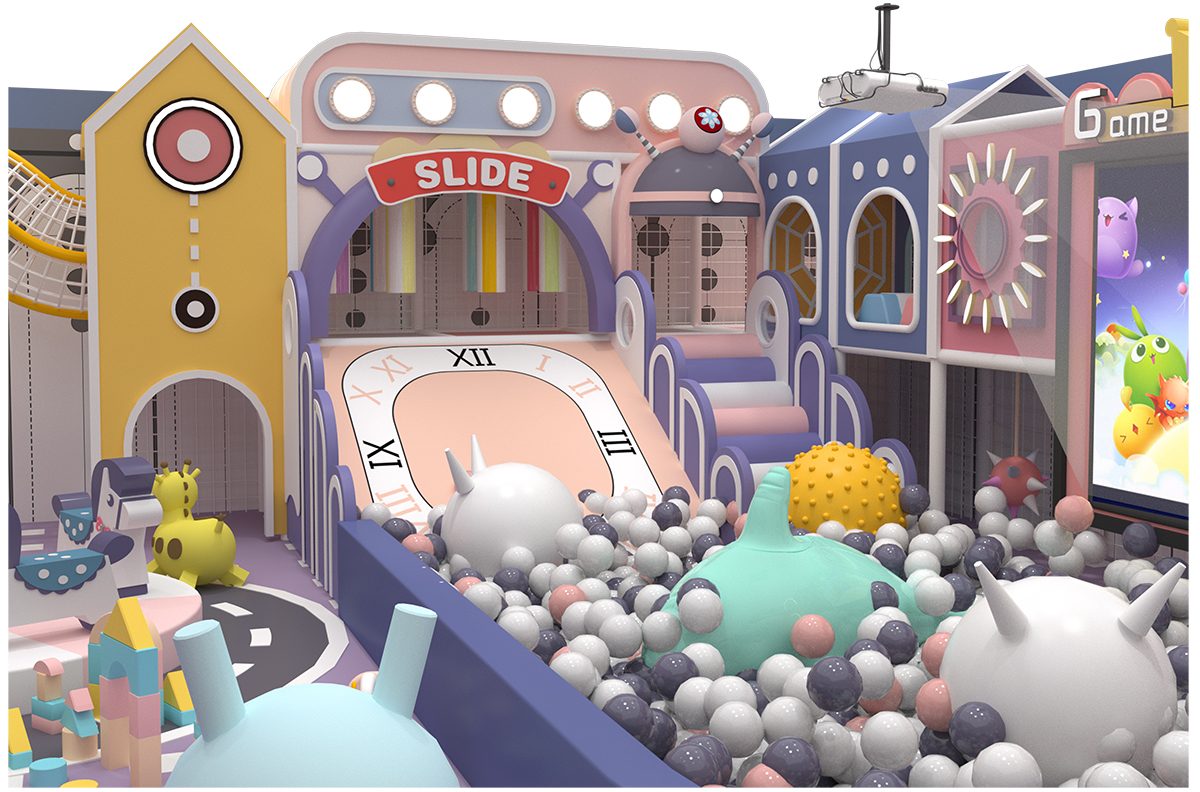 11. Крытая игровая площадка для детей в пастельных тонах (1)