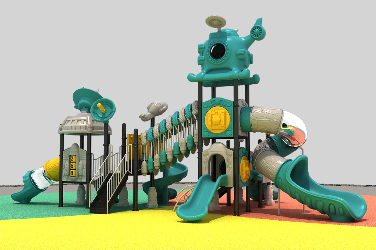 Space Airplane Playground Slide для развлечения (3)