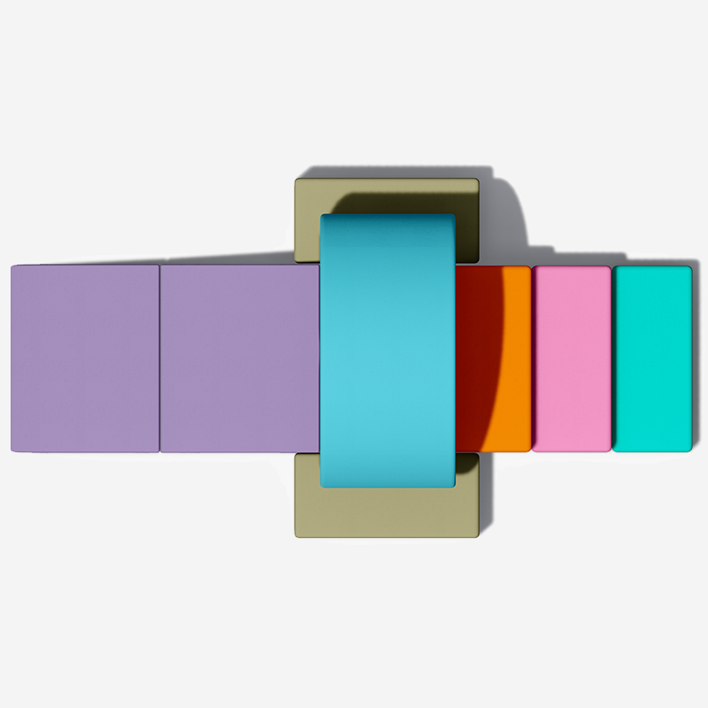 Модульное легко очищаемое мягкое игровое оборудование для помещений 