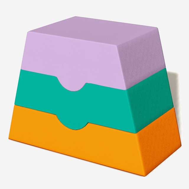 Трехцветные составные мягкие опоры для прыжков в помещении