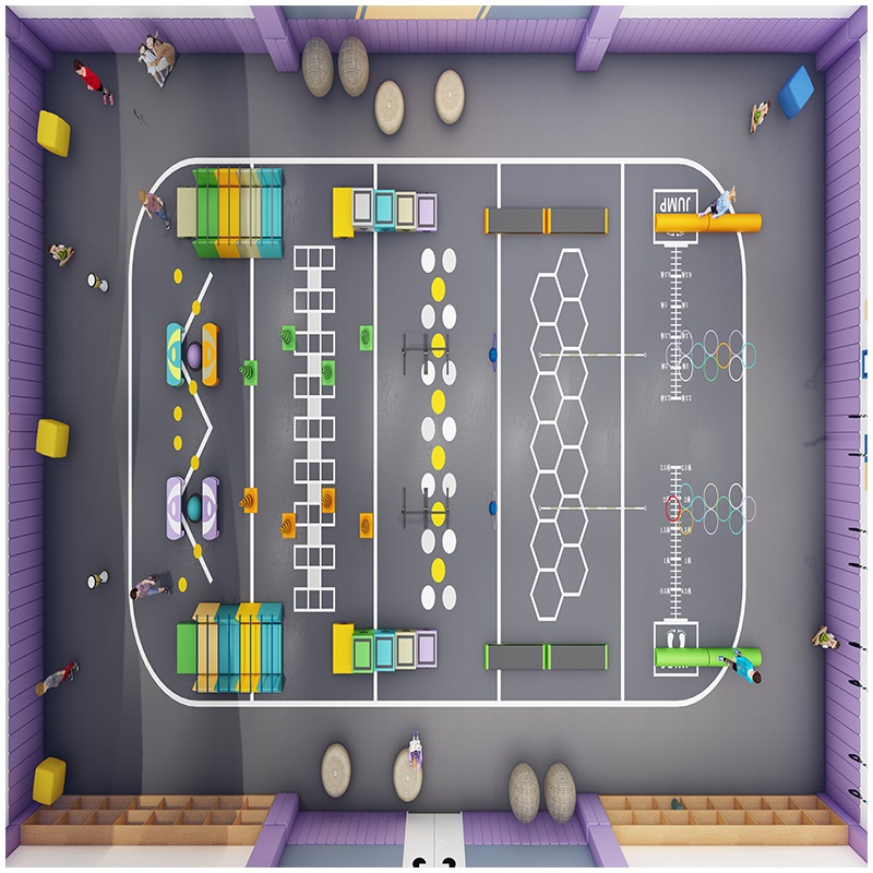 Изготовленное на заказ оборудование для тренировки полосы препятствий для закрытых игровых площадок