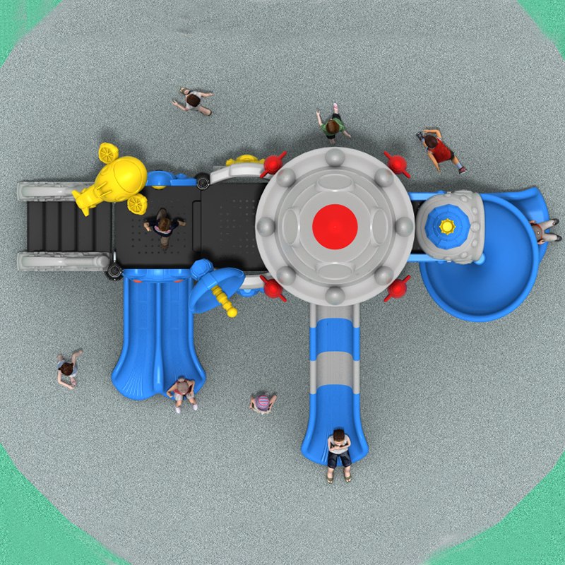 Безопасная игровая площадка с ракетными дизайнами для игр на открытом воздухе