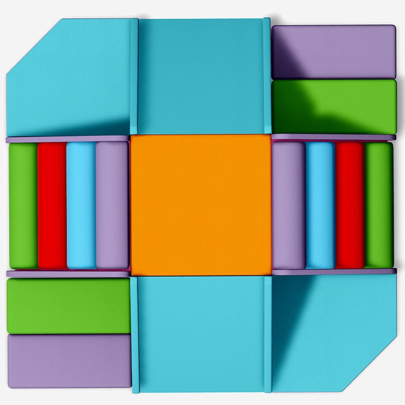 Модульное домашнее мягкое игровое оборудование для небольших помещений