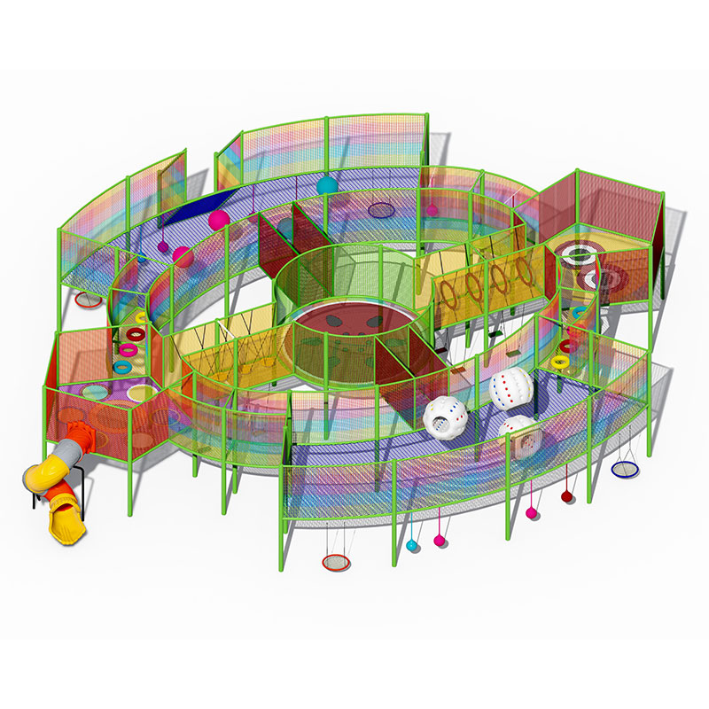 Детский веревочный батут и набор для скалолазания