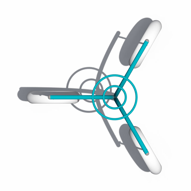 Оцинкованная труба ягнится качания трех человек для открытой игровой площадки