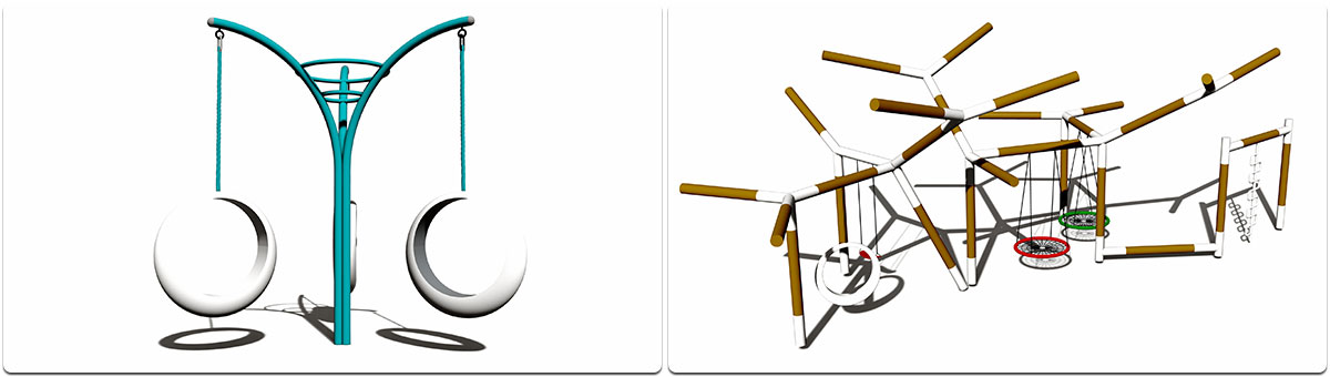 доступные качели на открытой игровой площадке (8) 