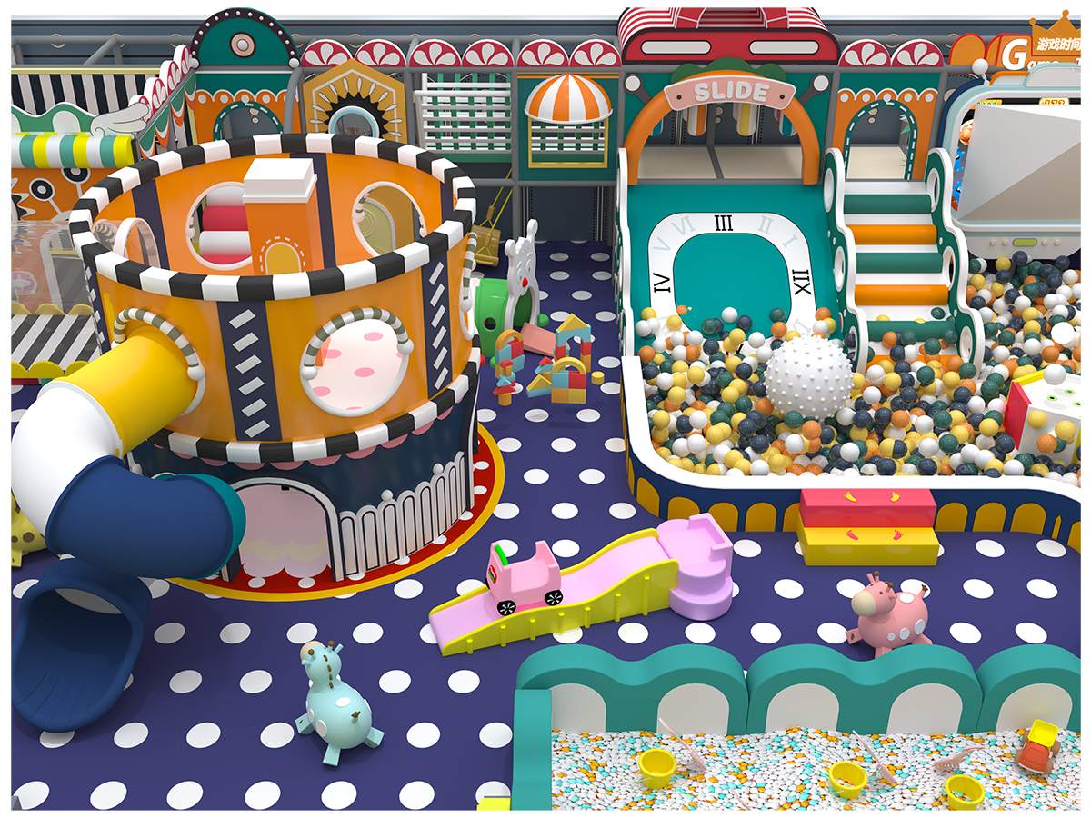 9. Красочная игровая площадка в пастельном лабиринте из макарон (1)