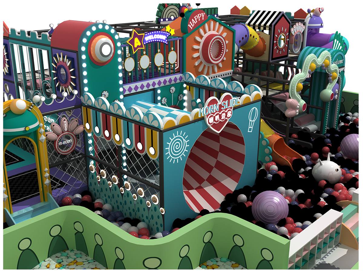 6. Крытая игровая площадка Macaron конфетного цвета (5)