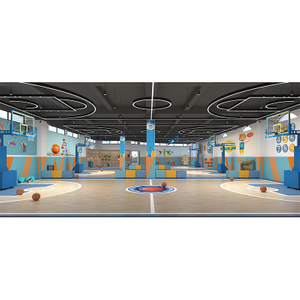 Тренажерное оборудование для детей в помещении с полосой препятствий 