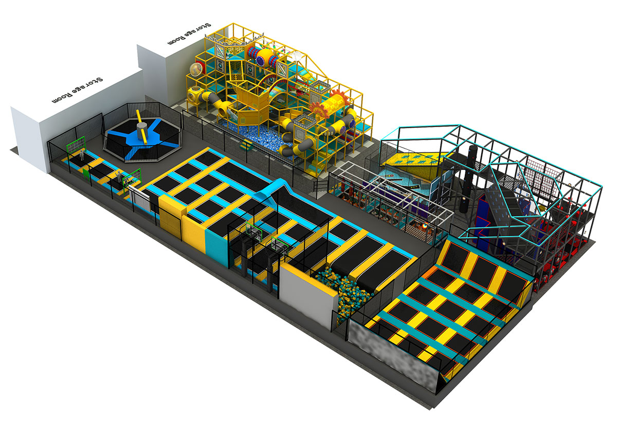 оборудование для крытого батутного парка (6)