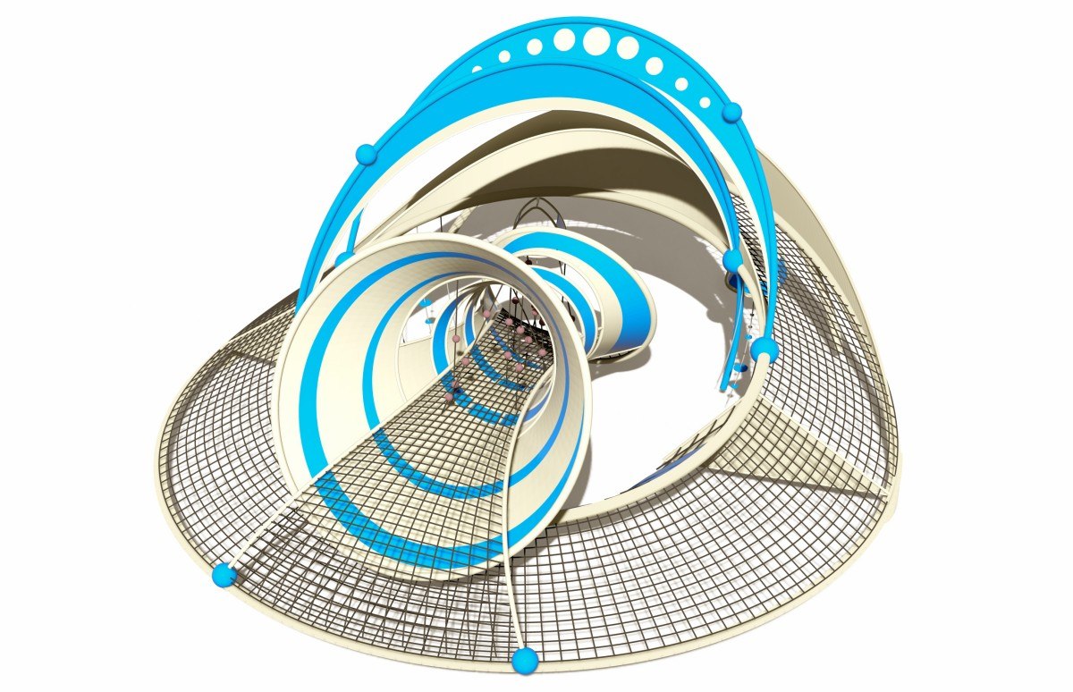 13. Детская площадка с веревочным лазалком -2.