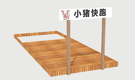 свинья бегает