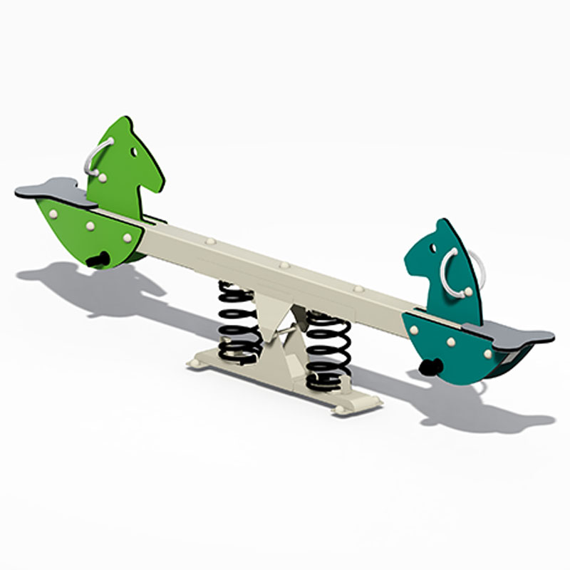 Коммерческая игровая площадка с лошадьми-качели