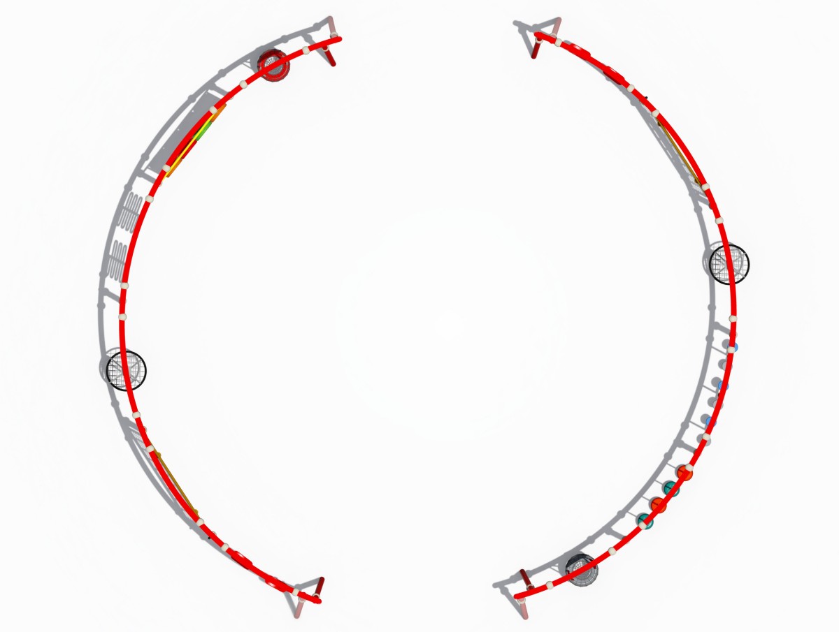 круглые уличные качели для детской площадки (5)