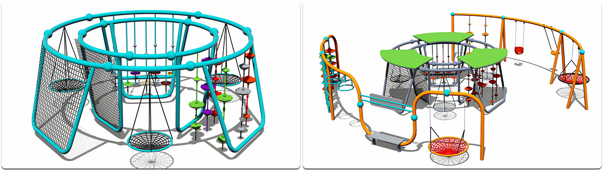 доступные качели на открытой игровой площадке (2) 