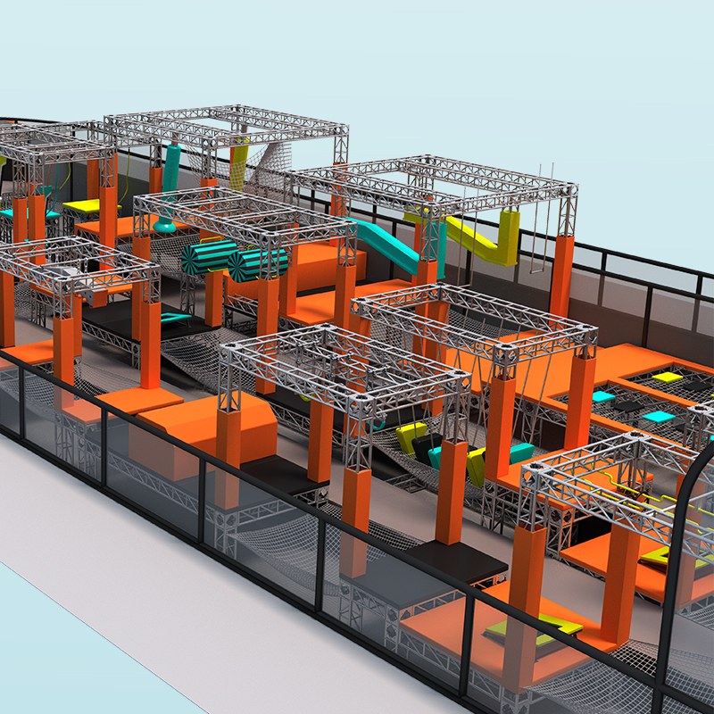 Оборудование для крытого спортивного парка: набор для преодоления препятствий «Отважный воин ниндзя»