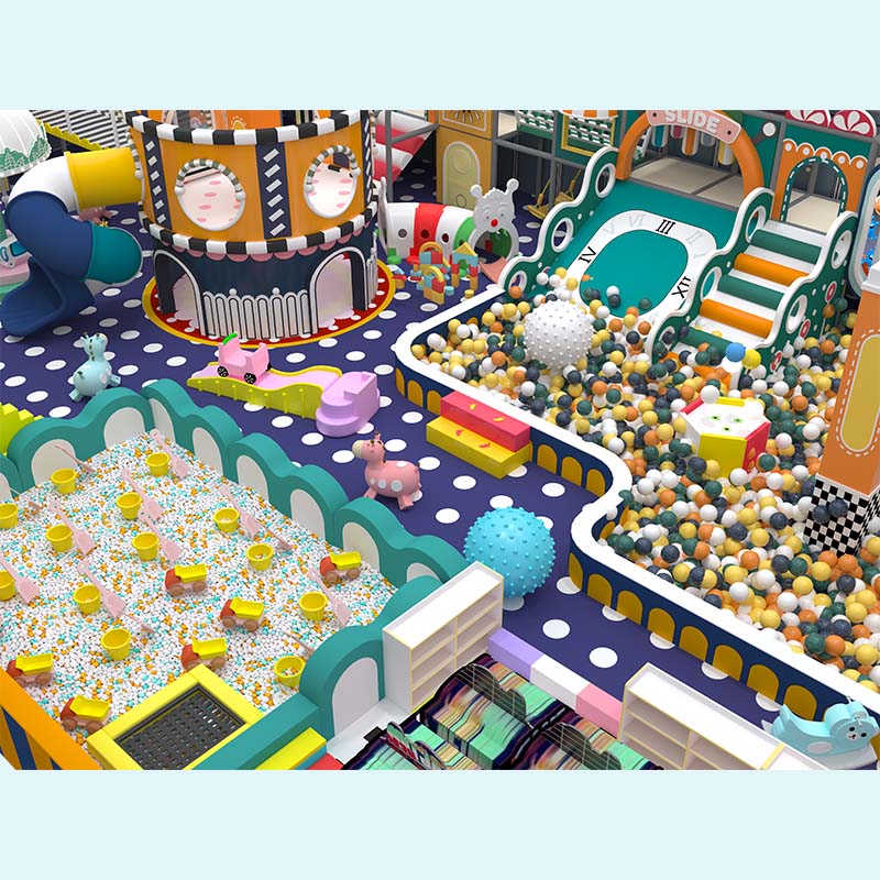 Игра в лабиринте серии Macaron для игр в помещении - красочная детская игровая площадка в пастельном отеле