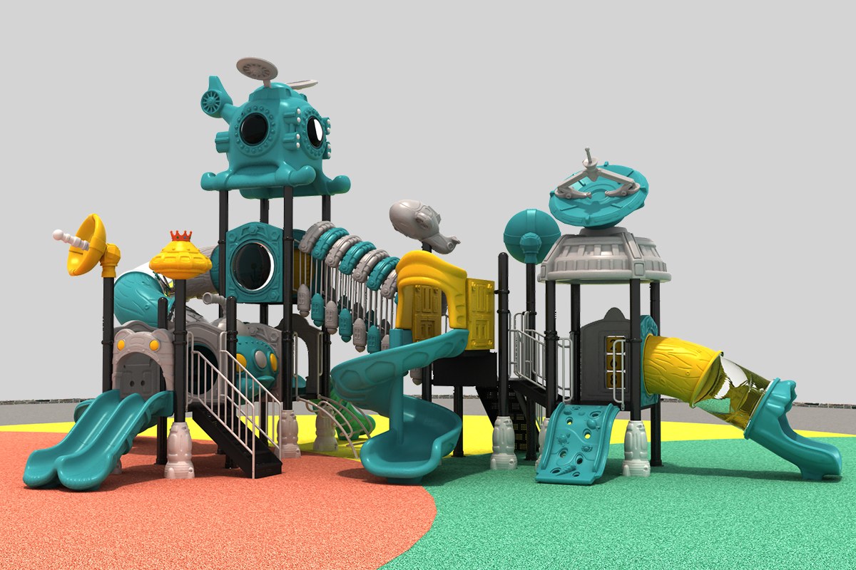 Space Airplane Playground Slide для развлечения (2)