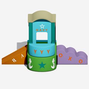 Мягкое игровое оборудование в помещении — лазалка с мягкой подкладкой