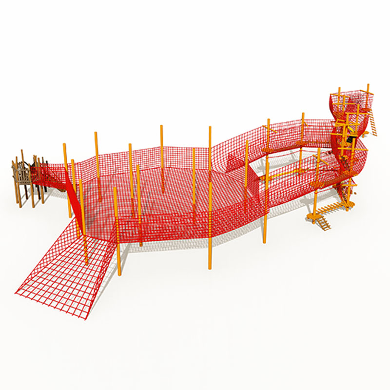 Открытый веревочный сетчатый батут для детей