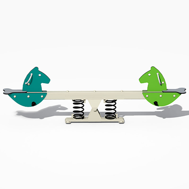 Коммерческая игровая площадка с лошадьми-качели