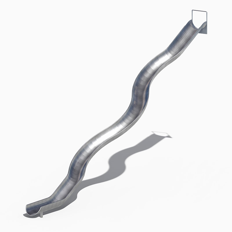 Коммерческие горки из нержавеющей стали с волнистой трубкой для детской площадки